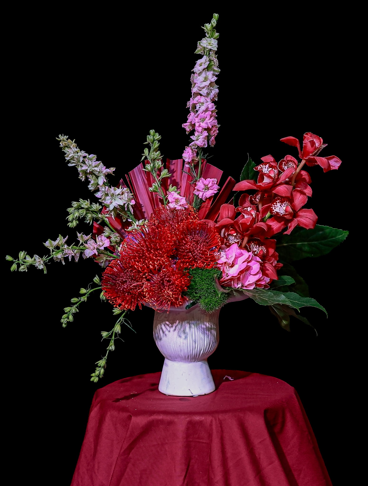 Sculptural floral composition